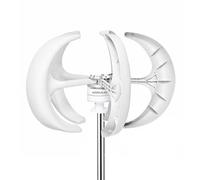 AISINILALAO 220V,1000W-3000W 5 pales Éolienne Yacht Farm Petit générateur pour la Maison avec contrôleur adapté à l'éclairage extérieur du Jardin (Blanc)