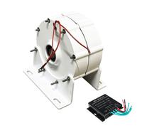 AISINILALAO 24v, Générateur à aimants permanents sans engrenage 10000W, 12V 24V 48V 220V, alternateur triphasé à Basse Vitesse pour Usage Domestique pour éoliennes et turbines hydrauliques (6,5KG)