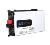 AISINILALAO 5000W DC 12V 24V 48V 60V 72V Pure Sinus Wave Inverter Chargeur Split Phase DC Entrée AC Sortie 120V 240V AC Convertisseur, pour la Maison, RV, Camion, Hors réseau,24V to 110V