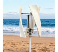 AISINILALAO Éolienne Verticale 4000W sans Bruit 12V-220V, 3 pales étanche, kit d'éolienne Industrielle avec contrôleur MPPT pour Bateaux, Camping et énergie Hors réseau,12v