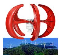 AISINILALAO Générateur d'aimant Permanent AC 8000W 3 Phases, 12V 24V 48V Énergie Libre d'éoliennes Énergie Solaire Énergie Solaire pour la Maison, éclairage de Rue avec contrôleur (Rouge),48v