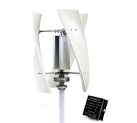 AISINILALAO Générateur d'éolienne à Faible Bruit 1000W-2000W pour Maison Vitesse de démarrage du Vent 2,5 m/s Turbine éolienne Verticale 12V/24V/48V/220V avec régulateur (Blanc),24v