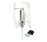 AISINILALAO Générateur d'éolienne sans Bruit 3000W AC 12V 24V 48V 220V Générateur d'éolienne Verticale à 3 pales avec contrôleur pour système Hybride éolien Solaire (Blanc),220v