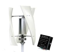 AISINILALAO Kit de générateur d'éolienne 2500W, AC 12V 24V 48V, générateur d'éolienne à 3 pales, axe Vertical avec contrôleur pour Maison, Bateau, Marine (Blanc),220v