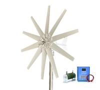 AISINILALAO Kit de générateur d'éolienne à axe Vertical 20000W, éolienne à axe Vertical 12V 24V 48V avec contrôleur Hybride éolien-Solaire pour Usage Domestique,12v