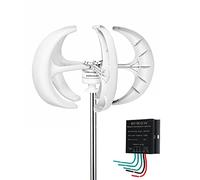 AISINILALAO Kit de générateur d'éolienne Verticale 3000W, générateur d'éolienne Portable 220V-12V avec 3 pales/contrôleur, adapté aux systèmes de Production d'énergie éolienne/Solaire,48v