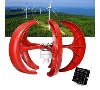 AISINILALAO Kit de générateur d'éoliennes Vertical 24V 48V 220V, 6000W 5 Lame Lantern Maglev Wind Turbine Free Energy Wind Melling Generator pour la Maison/Le Bateau/la Ferme,220v