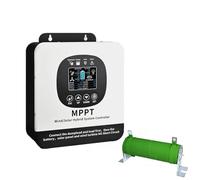 AISINILALAO No WiFi,60A,Contrôleur de Charge Solaire éolien Hybride 12V-48V 8000W MPPT, régulateur d'appoint à Faible Vitesse du Vent pour Panneau Solaire d'éolienne