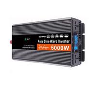 AISINILALAO Onduleur Chargeur à Onde sinusoïdale Pure 5000W DC 12V/24V/48V/60V/72V à entrée DC et Sortie AC 110V/220V en Phase divisée, convertisseur d'énergie Solaire Basse fréquence,12V to 220V