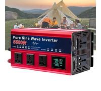 AISINILALAO Onduleur sinusoïdal Pur 70 V à 110 V 5500 W, convertisseur CC vers CA pour Voiture, avec 5 Prises CA pour Camion, Maison, Camping-Car, onduleur Solaire Basse fréquence,48V to 110V