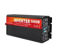 AISINILALAO Onduleur Sinusoïdal Pur 72 V À 110 V, Onduleur De Voiture À Phase Divisée 5 000 W, Convertisseur 12 V-72 V CC À 110 V/220 V CA avec 2 Prises CA,72V to 110V