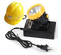 AISINILALAO Phare minier Anti-Explosion Mines de Charbon Casque de Protection, Lampe Frontale étanche IP68 Rechargeable pour Les travaux souterrains (2200Mah)