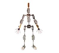 AISINILALAO Tout Métal Stop Motion Animation Personnage Squelette, 12Cm-18Cm en Acier Inoxydable Squelette Poupée D'animation Bricolage Adapté À La Plupart des Créateurs D'animation Stop Motion,14CM