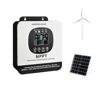 AISINILALAO with WiFi,120A,Contrôleur de Charge Solaire éolien Hybride 12V-48V 8000W MPPT, régulateur d'appoint à Faible Vitesse du Vent pour Panneau Solaire d'éolienne