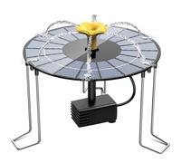 AISITIN 4W Fontaine Solaire Exterieure de Jardin Améliorée avec 3 Poteaux de Support LED Pompe Solaire pour Bassin Pompe à Eau avec 6 Effets pour Bassins D'agrément Bassin Exterieur Jardin