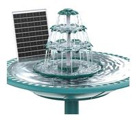 AISITIN DlY Fontaine de bain pour oiseaux 6,5 W avec batterie 3 mangeoires et adaptée pour les jeux d'eau de jardin