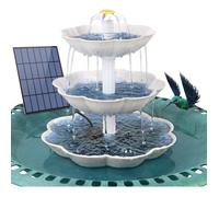 AISITIN Fontaine décorative DIY - Fontaine solaire 3,5 W - 3 niveaux d'alimentation - Pour l'extérieur - Bain d'oiseaux - Amovible