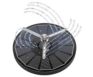 AISITIN Fontaine solaire 2,5 W avec buse rotative à 360° avec buse pivotante spécialement conçue et 4 fixations, fontaine solaire flottante pour la décoration de jardin, bassin, bain d'oiseaux, jeu