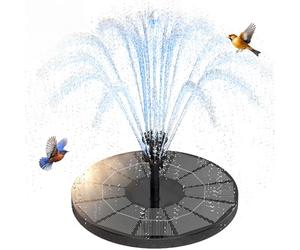 AISITIN Fontaine Solaire 3,5 W avec Batterie et 6 Buses