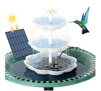 AISITIN Fontaine Solaire DIY 3,5W - Ensemble Bain d'Oiseaux 3 Niveaux - Énergie Écologique - Mangeoire à Oiseaux-Salon de jardin