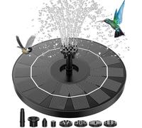 AISITIN Fontaine Solaire Exterieure de Jardin 3.5W avec 6 Buses Pompe pour Bain d'oiseaux Aquarium Jardin Fontaine(1PC)
