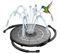 AISITIN Fontaine solaire pour extérieur, design split, avec batterie, 3,5 W, pompe solaire avec différents effets de pulvérisation, pompe de bassin solaire, fontaine solaire pour extérieur, jardin