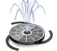 AISITIN Fontaine Solaire pour extérieur, Mise à Niveau, 3,7 W, avec 4 Effets de pulvérisation, Pompe Solaire Flottante pour Jardin, Bain d'oiseaux, étang, Jeu d'eau
