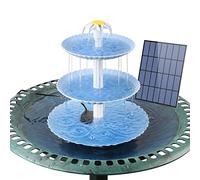 AISITIN Kit de 3,5W Fontaine Solaire pour Bain d'oiseau, Fontaine Cascade Solaire Détachable pour Les Bains d'oiseaux, Les Bols d'eau, Mangeoire pour Oiseaux d'extérieur(Blue)