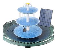 AISITIN Kit de 3,5W Fontaine Solaire pour Bain d'oiseau, Les Bols d'eau, Mangeoire pour Oiseaux d'extérieur(Blue)