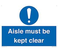 Aisle Must Be Kept Panneau transparent - 400 x 300 mm - A3L