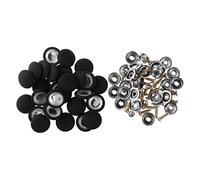 Aislor 30Pcs Universel Boucles de Toit de Voiture Intérieur Plafond Fixation Bouchon Vis Boucles De Réparation Snaps Rivets Garniture Bouton Pression Noir B Taille Unique