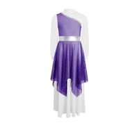 Aislor Enfant Leotard Ballet Danse Contemporaine Fille Justaucorps Danse Liturgique De Louange Robe Soirée Cocktail Bicolore Couleur De Choc