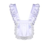 Aislor Enfant Tablier Demi Ceinture Blanc pour Fille Accessoire Costume Cosplay Cuisine Fête Halloween Soirée Blanc 9-10 Ans