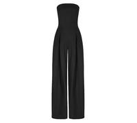 Aislor Femme Bustier Combinaison Épaules Dénudées Mariage Travail Banquet Fête Mere Salopette D'anniversaire Photographie Noir L