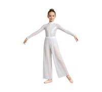 Aislor Fille Robe Danse Lyrique Costume Moderne Classique Tenues Disco | Deux Pièces,Mesh,Luisant,Patinage Artistique,Lyrique Moderne,Danse Contemporaine,Compétition,Performance Scène,Gymnastique