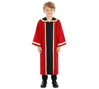 Aislor Fille Robe De Choeur Pour Enfants Robe De Chorale D'Église Enfant Toge Diplome Universitaire Tenue Diplome Lycée Costume Juge Pour Rouge 15-16 ans