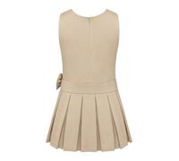 Aislor Fille Robe-Salopette Plissée Robes École Robe d'uniforme Scolaire | Sans Manches,Noeud Papillon,Col Rond,Robe Jupes Plissées,Retour À L'École,Style Préppy,École,Party,Tenue Décontractée
