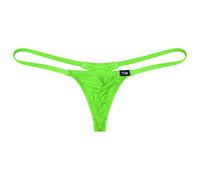 Aislor Homme Micro Mini String Thong Ficelle Caleçon Taille Basse Culotte T-Back Elastique Mini G-String Triangle Sangle Underwear Vert M