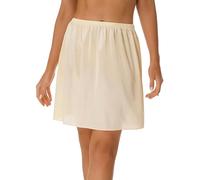 Aislor Jupon sous Robe Jupe Lingerie sous-vêtements Femme Jupon Invisible Longeur en Demi-Jupe Mi-Long Mini Jupe Longue Elastique 45cm Champagne Taille Unique