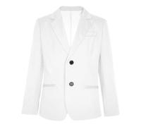Aislor Manteau Smoking Gentleman Enfant Vestes Costume d'honneur Mariage Garçon Veston Veste Cérémonie Anniversaire Photographie 3-16 Ans Blanc 13-14 Ans