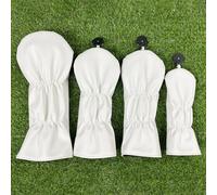 Aislor Nouveau étui pour Bois de Golf - Style Intemporel, Couleur Unie, Protection optimale Blanc 4 pièces/Ensemble 4Pcs