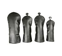 Aislor Nouveau étui pour Bois de Golf - Style Intemporel, Couleur Unie, Protection optimale Noir 4 pièces/Ensemble 4Pcs