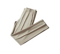 Aislor Pantalon Homme décontracté de Golf en Soie glacée, modèle été Fin, Coupe Droite élastique, Effet drapé, Tissu à séchage Rapide, adapté jusqu'à 200 Livres Kaki 38