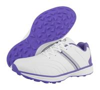 Aislor Souliers De Golf Confortables Semelle Grip Légère Tailles 35-43 Accessoire Sport pour Joueurs Masculins Féminins Blanc Violet 38