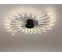 AISNXOQI CHDELIER LED pour Le Salon Chambre à Coucher Maison chdelier Moderne Plafond de Plafond chdelier Lampe d'éclairage chdelier décoration, Noir, 28light