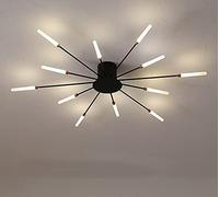 AISNXOQI CHDELIER LED pour Le Salon Chambre à Coucher Maison chdelier Moderne Plafond de Plafond chdelier Lampe de Lampe décoration chdelier, Noir, 12light