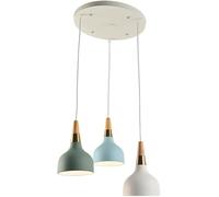 AISNXOQI E27 Pendant Lampe NORC Style CRÉATIVE LUMIRES HOSSIONS SIMELLE LEMPRIMME DE Bois SOIX Couleur en métal Chandeliers Fashion Restaurant Bar Labby Decoration Lantern for Kitchen