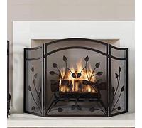 AISNXOQI Écran de cheminée Pliable en Forme d'arc de Campagne avec Couverture en Maille, clôture de Protection Contre l'incendie Robuste en Fer forgé, Hauteur 80 cm (Couleur : Style 2)