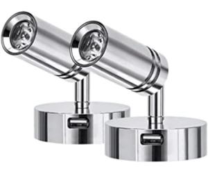 AISNXOQI Lumières à LED 3W Lumière de Lecture avec Un éclairage à écran de caravage USB Éclairage de Camping