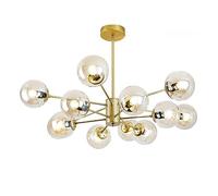 AISNXOQI Lustres LED, Lampe à Pension rétro en Verre ajusté Vintage Ramification des plafonniers Suspendus en métal pour Salle à Manger (Couleur Blanche 12 de Couleur)